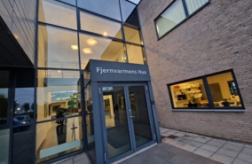 foto af indgangen i fjernvarmens hus