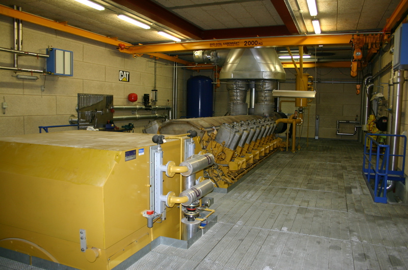 gasmotor hos Bramming Fjernvarme