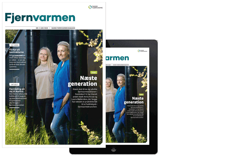 forside på seneste udgave af magasinet fjernvarmen, nummer 3 juni. Tema: Næste generation i fjernvarmesektoren